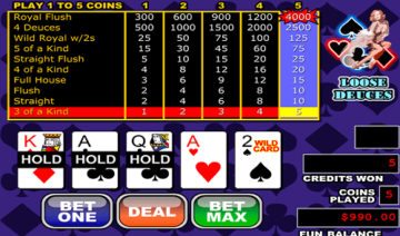 Vidéo Poker Bovegas Casino
