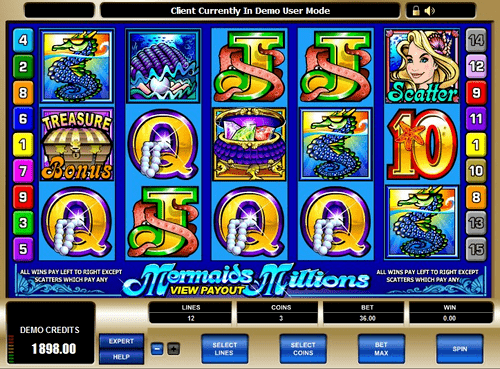 Machine à Sous Mermaids Millions Microgaming