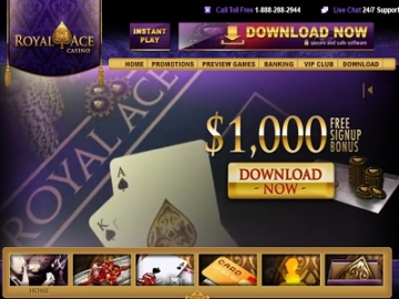 page d'accueil du casino royal ace